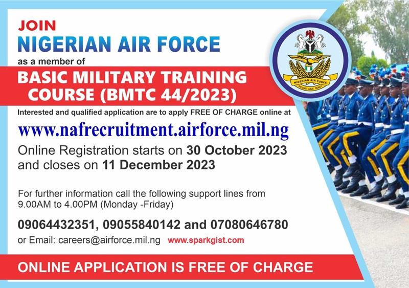 How To Apply For NAF Recruitment 2023/2024 | BMTC (Airmen/Airwomen ...