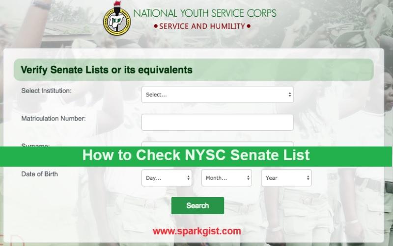 How To Check NYSC Senate List For 2023 Batch C - Name Verification